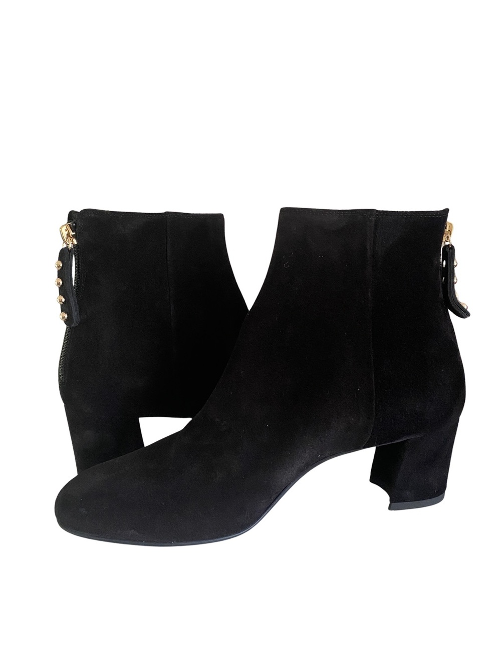 AGL ATTILIO GIUSTI LEOMBRUNI Water Resistant Suede Black Booties size 7US